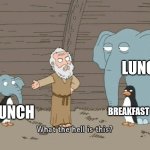 brand new word | LUNCH; BREAKFAST; BRUNCH | image tagged in what the hell is this | made w/ Imgflip meme maker