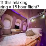 Emirates Boeing 777 Gamechanger First Class | Isn't this relaxing during a 15 hour flight? | image tagged in emirates boeing 777 gamechanger first class,aviation,airplane,flight,first class | made w/ Imgflip meme maker