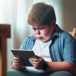 500 pound kid crying on the ipad meme