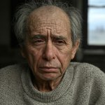 Sad, old, demented man JPP