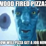 wood fired pizza? | WOOD FIRED PIZZA? HOW WILL PIZZA GET A JOB NOW. | image tagged in avatar guy,missed the point,why are you reading the tags | made w/ Imgflip meme maker