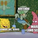 Yes Please Squidward! | NINTENDO; WARIO LAND SERIES; WARIOWARE INC. SERIES | image tagged in yes please squidward,wario,nintendo | made w/ Imgflip meme maker