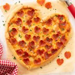 Heart shaped pizza