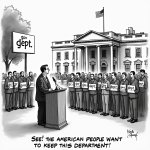 Only gov workers are protesting to keep gov departments