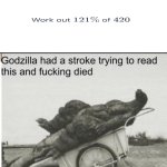 Ded | image tagged in godzilla,weed,stoner,420,godzilla had a stroke trying to read this and fricking died,funny | made w/ Imgflip meme maker