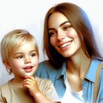 Kris Tyson with her kid