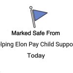 Marked Safe From | Helping Elon Pay Child Support | image tagged in memes,marked safe from | made w/ Imgflip meme maker