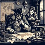 An archenemy and female companion plotting.