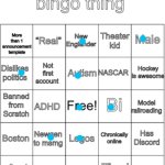 OboeGaming bingo thing V1 | image tagged in oboegaming bingo thing v1 | made w/ Imgflip meme maker