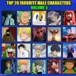 top 10 favorite male characters volume 5