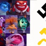 inside out 2 emotions are angry at nazi and communism | image tagged in inside out 2 emotions are angry at insert something you hate,nazi,fascism,communism,socialism | made w/ Imgflip meme maker