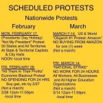 Scheduled Protests