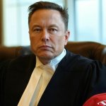 DOGE Chancellor Elon Musk frowning