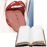 tongue-on-book