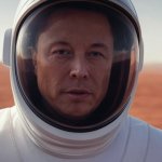 Elon Musk spacesuit on Mars