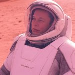 Elon Musk spacesuit on Mars