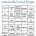 emosnake's 2025 bingo meme