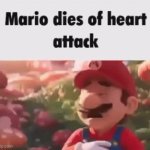 Mario dies of heart attack | image tagged in gifs,memes,funny,shitpost,mario,heart attack | made w/ Imgflip video-to-gif maker