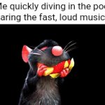 Swimming pool and music | Me quickly diving in the pool while hearing the fast, loud music playing: | image tagged in gifs,swimming pool,pool,music,memes,blank white template | made w/ Imgflip video-to-gif maker