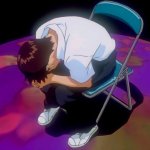 Shinji having a mental breakdown