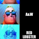 Mr Incredible Becoming Canny My Favorite Restaurants | MY FAVORITE RESTAURANTS; ARBY’S; MCDONALD’S; PIZZA HUT; DOMINO’S; A&W; RED LOBSTER; TACO BELL; KFC; BURGER KING; BUFFALO WILD WINGS | image tagged in mr incredible becoming canny | made w/ Imgflip meme maker