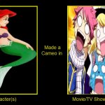 what if ariel made a cameo in fairy tail | image tagged in blank character made a cameo in blank media,fairy tail,anime,ariel,the little mermaid,fairy tales | made w/ Imgflip meme maker