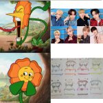 Cuphead Flower | image tagged in cuphead flower,stray kids,kpop,skz,memes | made w/ Imgflip meme maker