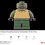 the ultimate showdown | image tagged in top 10 most powerful anime characters of all time,lego squidward | made w/ Imgflip meme maker