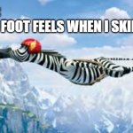 I believe I can fly! | NOBODY:
HOW MY FOOT FEELS WHEN I SKIP A STEP: | image tagged in marty madagascar,i believe i can fly,foot,teehee,memes,lol so funny | made w/ Imgflip meme maker