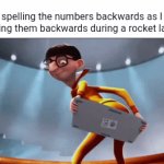 evif, ruof, eerht, owt, eno | Me spelling the numbers backwards as I am counting them backwards during a rocket launch: | image tagged in gifs,rocket launch,numbers,memes,blank white template,countdown | made w/ Imgflip video-to-gif maker