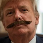 Donald Trump Dirty Sanchez mustache Putin