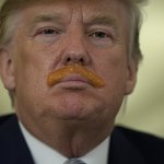 Donald Trump Dirty Sanchez mustache Putin