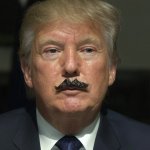 Donald Trump Dirty Sanchez mustache Putin