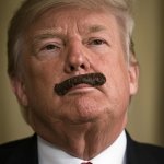 Donald Trump Dirty Sanchez mustache Putin