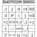 emoticon bingo meme