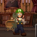 Luigi with a key