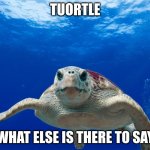 im hungry | TUORTLE; WHAT ELSE IS THERE TO SAY | image tagged in weird little tuortle,nothing | made w/ Imgflip meme maker