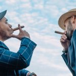 two guys smoking template