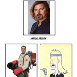 Robin Atkin Downes | image tagged in same voice actor,robin atkin downes,regular show,team fortress 2,valve,cartoon network | made w/ Imgflip meme maker