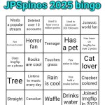 JPSpino 2025 bingo meme