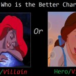 who is the better character ? meme