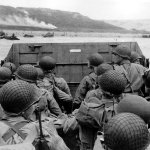 D Day troops in landing craft