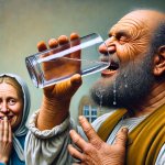 drinking milk man