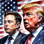 President Donald Trump and Elon Musk