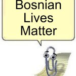 Clippy BLANK BOX | Bosnian Lives Matter | image tagged in clippy blank box,bosnian lives matter | made w/ Imgflip meme maker