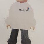 MC wearing a white LibertyBus shirt template