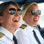 Female Pilots Laughing