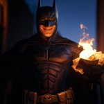 Batman burns cash