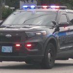 police car responding