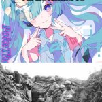 Miku my beloved | THE MUSIC THAT I'M LISTENING TO; VS. WHAT I'M WORKING ON FOR SCHOOL | image tagged in miku temp thx jummy | made w/ Imgflip meme maker